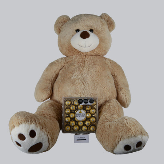 Giant Teddy Bear with Chocolates