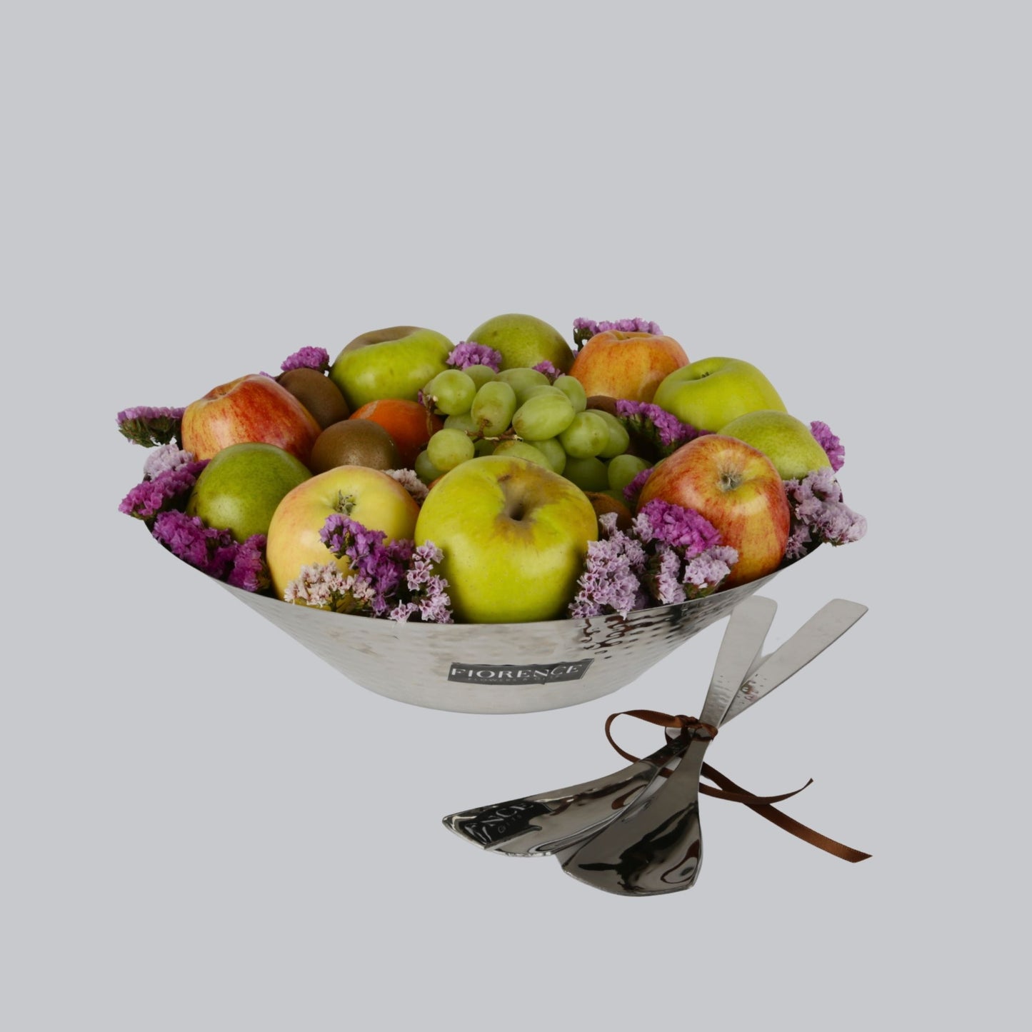 Stainless Steel Salad Bowl with Fresh Fruit