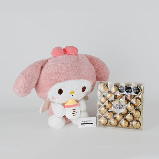 Hello Kitty - My Melody de Peluche con Chocolates