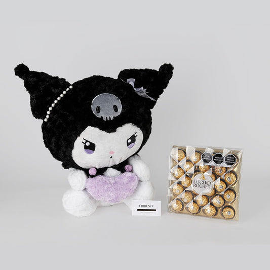 Hello Kitty - Kuromi de Peluche con Chocolates