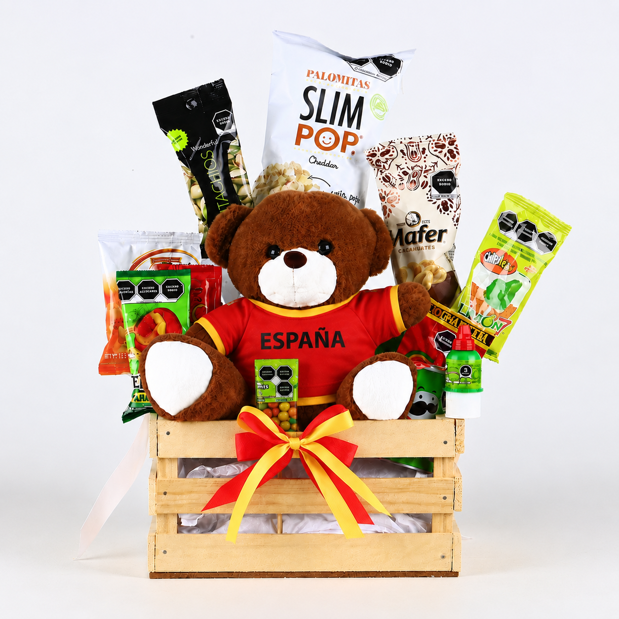 Guacal Mundialista "World Cup Fan": Botanas y Peluche Personalizado