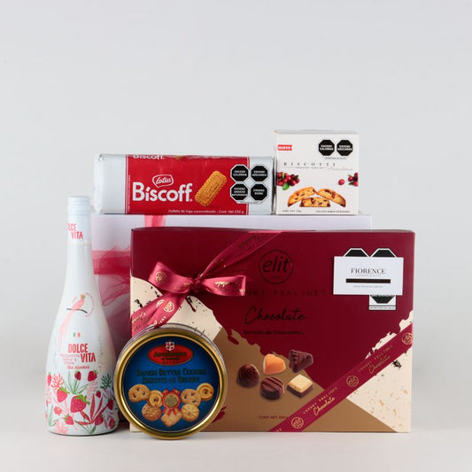 Gift with "Dolce Vita" non-alcoholic beverage and gourmet delicacies