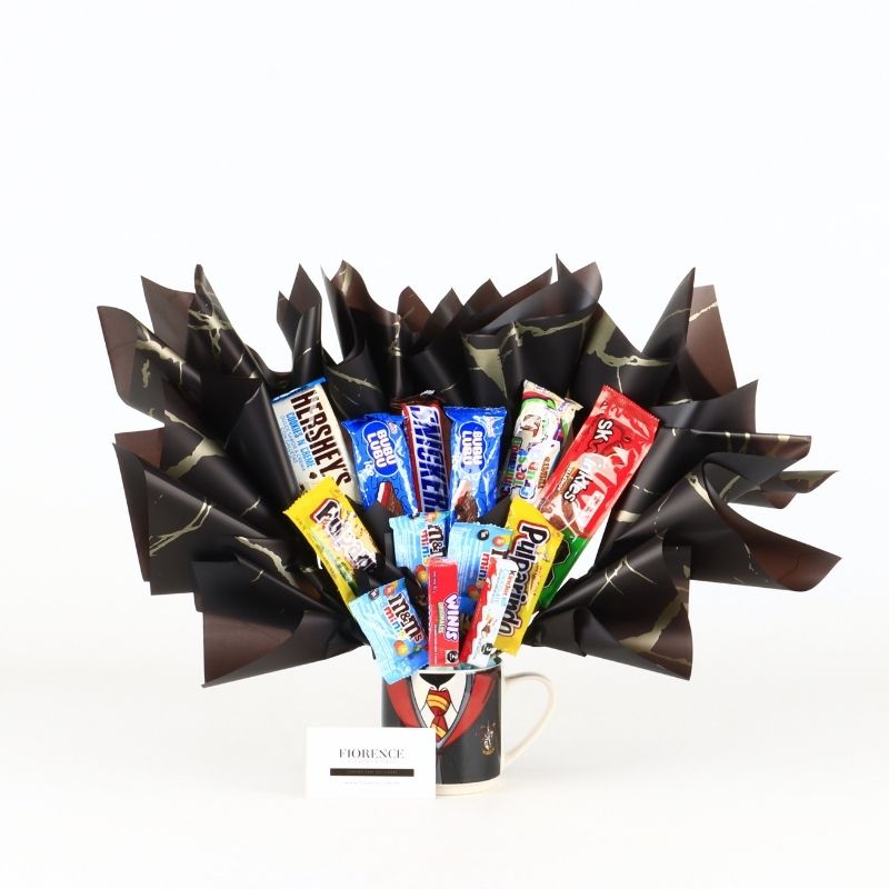 Candy Bouquet "Casas de Hogwarts ": Taza de Colección y 15 Dulces